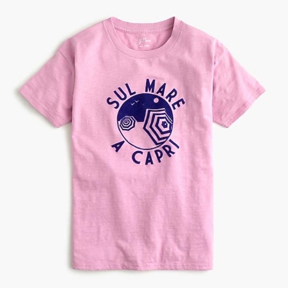 NWT J. Crew Sul Mare A Capri Graphic Tee